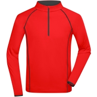 Men's Sports Shirt Longsleeve - Bright orange/black