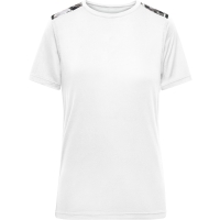 Ladies' Sports Shirt - White/black printed
