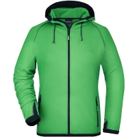 Ladies' Hooded Fleece - Green/navy