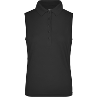 Ladies' Active Polo Sleeveless - Black