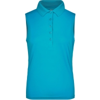 Ladies' Active Polo Sleeveless - Turquoise