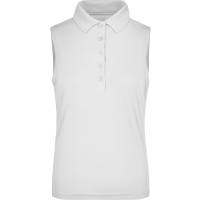 Ladies' Active Polo Sleeveless - White