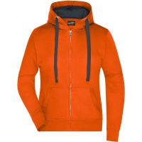 Ladies' Hooded Jacket - Dark orange/carbon
