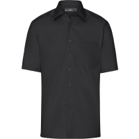 Men's Business Shirt Short-Sleeved - Black