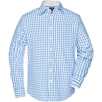 Men's Checked Shirt - Glacier blue/white