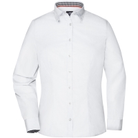 Ladies' Plain Shirt - White/black white