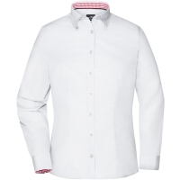 Ladies' Plain Shirt - White/red white
