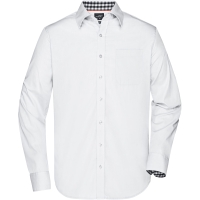 Men's Plain Shirt - White/black white