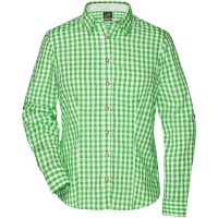 Ladies' Traditional Shirt - Green/white