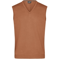 Men's V-Neck Pullunder - Camel