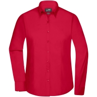 Ladies' Shirt Longsleeve Poplin - Red