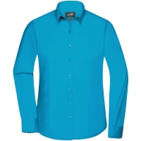 Ladies' Shirt Longsleeve Poplin - Turquoise