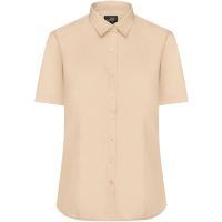 Ladies' Shirt Shortsleeve Poplin - Stone