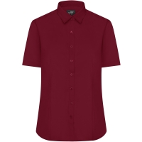 Ladies' Shirt Shortsleeve Poplin - Wine