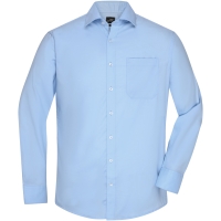 Men's Shirt Longsleeve Micro-Twill - Light blue