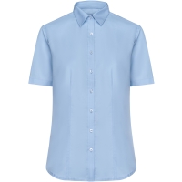 Ladies' Shirt Shortsleeve Micro-Twill - Light blue