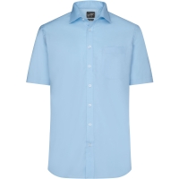 Men's Shirt Shortsleeve Micro-Twill - Light blue