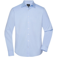 Men's Shirt Longsleeve Heringbone - Light blue