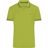 Men's Polo - Acid yellow/carbon