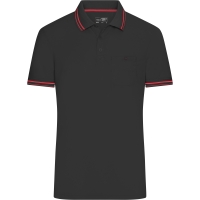 Men's Polo - Black/red