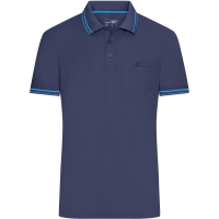 Men's Polo - Navy/aqua