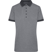 Ladies' Heather Polo - Black melange/black