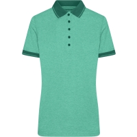 Ladies' Heather Polo - Green melange/dark green