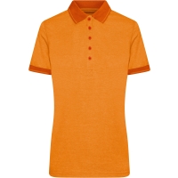 Ladies' Heather Polo - Orange melange/dark orange