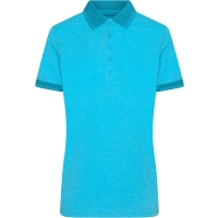 Ladies' Heather Polo - Turquoise melange/turquoise