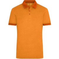 Men's Heather Polo - Orange melange/dark orange