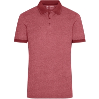 Men's Heather Polo - Wine melange/wine