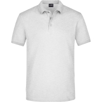 Men's Elastic Polo Piqué - Grey heather