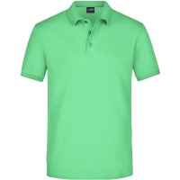 Men's Elastic Polo Piqué - Lime Green