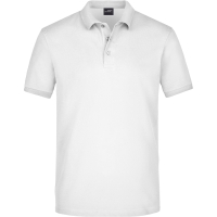 Men's Elastic Polo Piqué - White