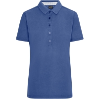 Ladies' Polo - Navy/white light blue