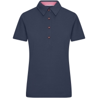 Ladies' Traditional Polo - Navy/red white