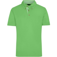 Men's Traditional Polo - Lime green/lime green white