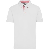 Men's Traditional Polo - White/red white