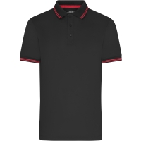 Men's Functional Polo - Black/red