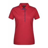 Ladies' Polo Single Stripe - Red/navy