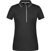 Ladies' Polo Stripe - Black/silver