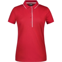 Ladies' Polo Stripe - Red/white