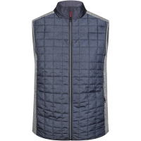 Men's Knitted Hybrid Vest - Light melange/anthracite melange