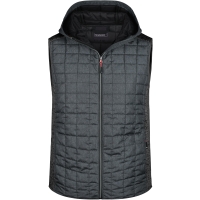 Men's Knitted Hybrid Vest - Grey melange/anthracite melange