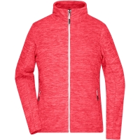 Ladies' Fleece Jacket - Coral melange/white