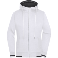 Ladies' Club Sweat Jacket - White/navy