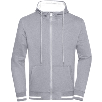 Men's Club Sweat Jacket - Grey heather/white