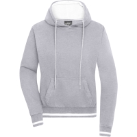 Ladies' Club Hoody - Grey heather/white