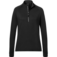 Ladies' Sports  Shirt Halfzip - Black