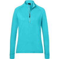 Ladies' Sports  Shirt Halfzip - Turquoise